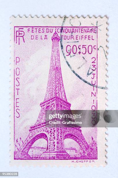 close up of french post stamp - 1939 stock illustrations