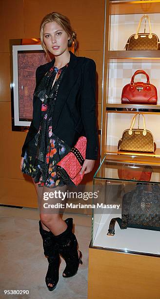 Catherine McNeil arrives for the first anniversary of the Louis Vuitton Collins Street store on October 29, 2009 in Melbourne, Australia.