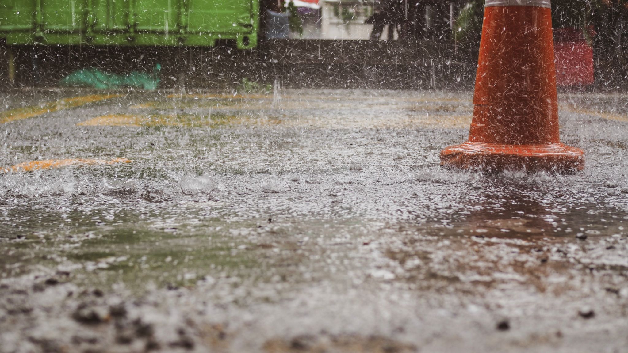 construction site rain