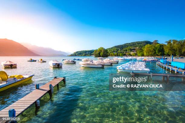 the harbour - annecy stock-fotos und bilder