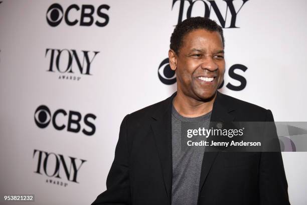 Denzel Washington attends the 2018 Tony Awards Meet The Nominees Press Junket on May 2, 2018 in New York City.