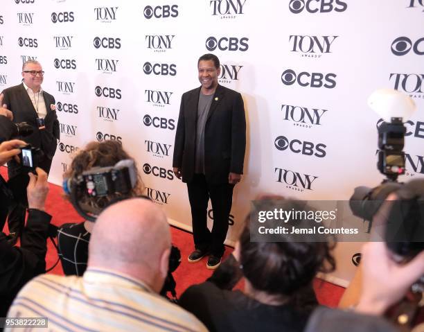 Denzel Washington attends the 2018 Tony Awards Meet The Nominees Press Junket on May 2, 2018 in New York City.