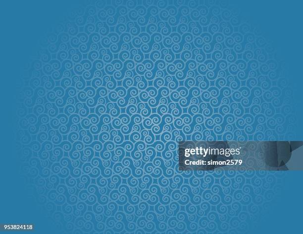 seamless pattern with curly lines background - curly vector stock illustrations