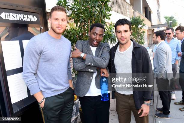 Blake Griffin, Jerrod Carmichael and Christopher Abbott attend the Hulu Upfront 2018 Brunch at La Sirena on May 2, 2018 in New York City.