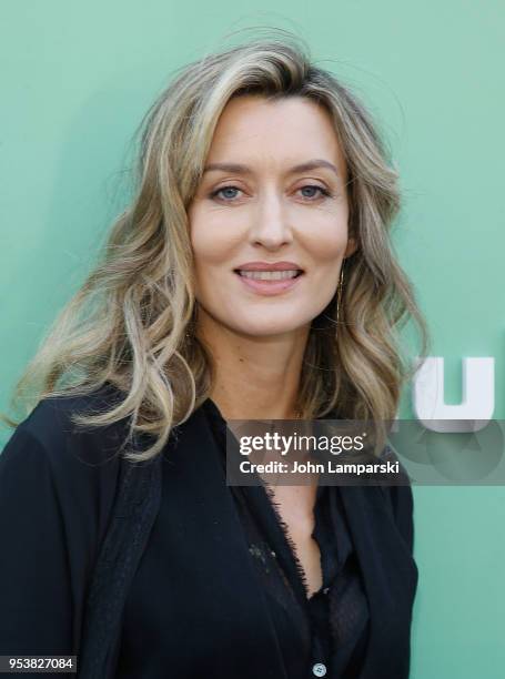 Natasha McElhone attends 2018 Hulu Upfront at La Sirena on May 2, 2018 in New York City.