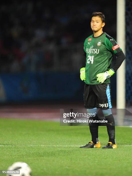 Tatsuki Nara of Kawasaki Frontale in action during the J.League J1 match between Kawasaki Frontale and Urawa Red Diamonds at Todoroki Stadium on May...