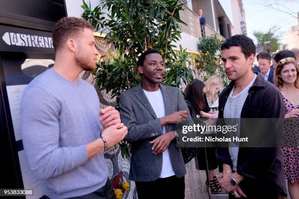 Blake Griffin, Jerrod Carmichael and Christopher Abbott attend the Hulu Upfront 2018 Brunch at La Sirena on May 2, 2018 in New York City.