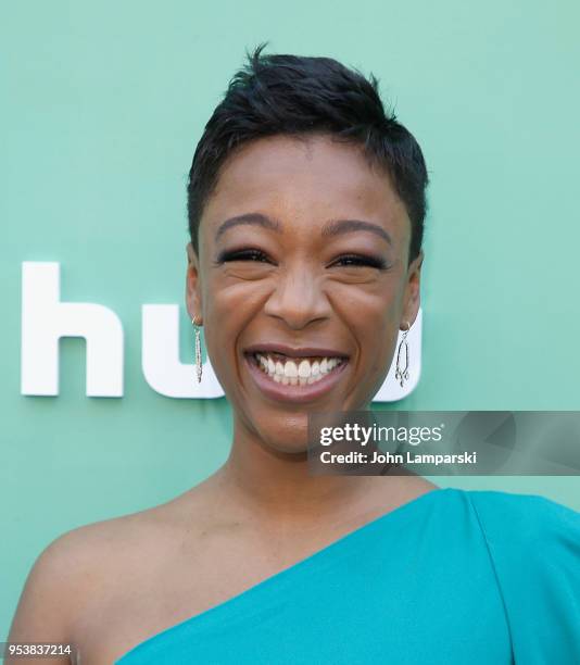 Samira Wiley attends 2018 Hulu Upfront at La Sirena on May 2, 2018 in New York City.