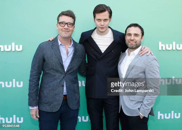 Sam Shaw, Bill Skarsgard and Dusty Thomson attend 2018 Hulu Upfront at La Sirena on May 2, 2018 in New York City.