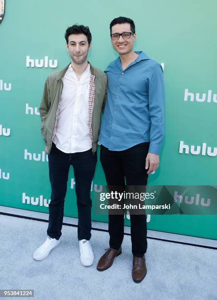 Writers Ari Katcher and Ryan Welch attend 2018 Hulu Upfront at La Sirena on May 2, 2018 in New York City.