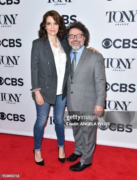 Tina Fey and Jeff Richmond attend the 2018 Tony Awards Meet The Nominees Press Junket at InterContinental New York Times Square on May 2, 2018 in New...