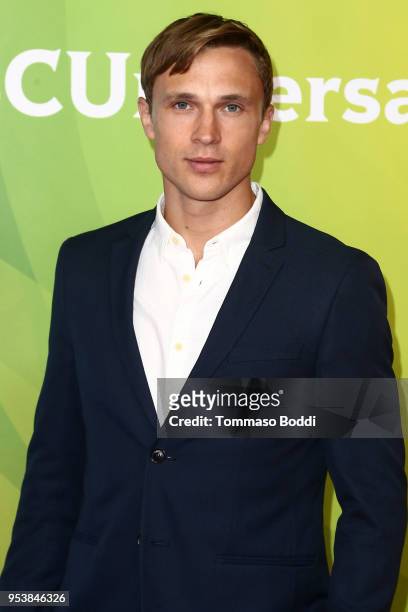 William Moseley attends the NBCUniversal Summer Press Day 2018 at Universal Studios Backlot on May 2, 2018 in Universal City, California.
