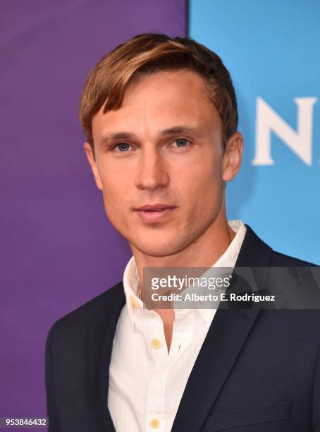 Actor William Moseley attends NBCUniversal's Summer Press Day 2018 at The Universal Studios Backlot on May 2, 2018 in Universal City, California.