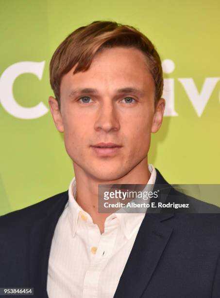 Actor William Moseley attends NBCUniversal's Summer Press Day 2018 at The Universal Studios Backlot on May 2, 2018 in Universal City, California.