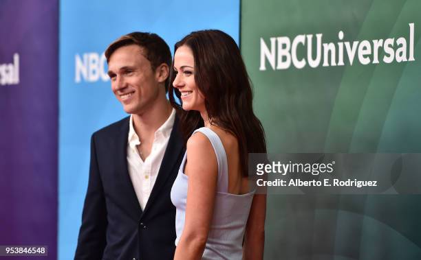 Actors William Moseley and Alexandra Park attend NBCUniversal's Summer Press Day 2018 at The Universal Studios Backlot on May 2, 2018 in Universal...
