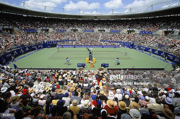 General view of the Sydney International Tennis Centre Court during the Adidas International 2001 Tournament held at the International Tennis Centre,...