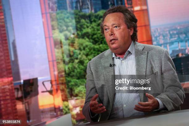 Richard Gelfond, chief executive officer of Imax Corp., speaks during a Bloomberg Television interview in New York, U.S., on Wednesday, May 2, 2018....