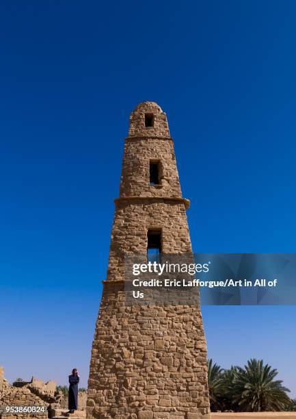 Omar ibn al-khattab mosque minaret, Al-Jawf Province, Dumat Al-Jandal, Saudi Arabia on January 21, 2010 in Dumat Al-jandal, Saudi Arabia.