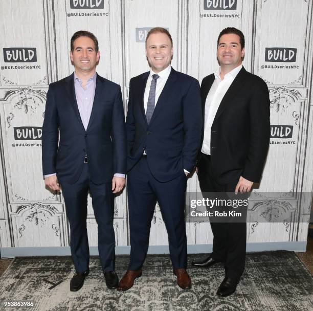 Hayden Schlossberg, Josh Heald and Jon Hurwitz attend the Build Series at Build Studio on May 2, 2018 in New York City.