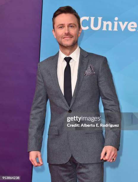 Host Chris Hardwick attends NBCUniversal's Summer Press Day 2018 at The Universal Studios Backlot on May 2, 2018 in Universal City, California.