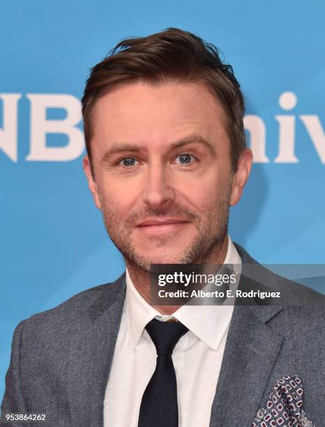 Host Chris Hardwick attends NBCUniversal's Summer Press Day 2018 at The Universal Studios Backlot on May 2, 2018 in Universal City, California.