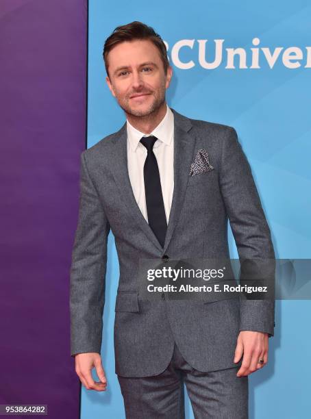 Host Chris Hardwick attends NBCUniversal's Summer Press Day 2018 at The Universal Studios Backlot on May 2, 2018 in Universal City, California.