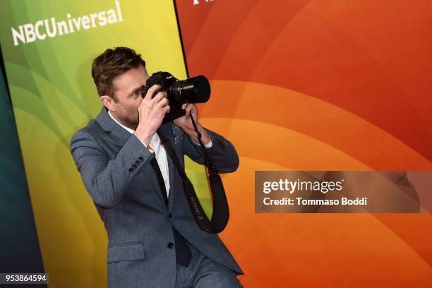 Chris Hardwick attends the NBCUniversal Summer Press Day 2018 at Universal Studios Backlot on May 2, 2018 in Universal City, California.