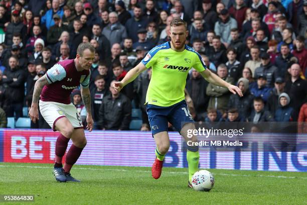 Aston Villa v Derby County - Sky Bet Championship"nBIRMINGHAM, ENGLAND Alex pearce, of Derby County, gets infront of Aston Villa's Glenn Whelan