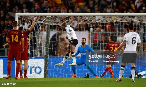 Georginio Wijnaldum of Liverpool scores his sides second goal during the UEFA Champions League Semi Final Second Leg match between A.S. Roma and...