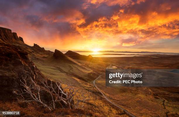 quiraing - skye stockfoto's en -beelden