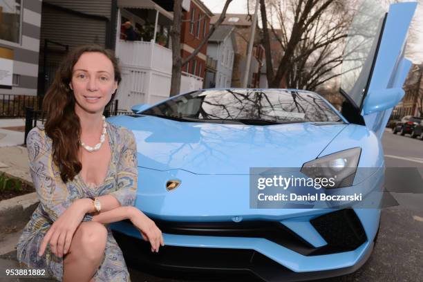 Aleksandra Efimova attends the Gold Coast Exclusive, Perillo Auto Group and Lamborghini Gold Coast Luxury Experience on April 26, 2018 in Chicago,...