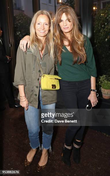 Martha Ward and Jemima Goldsmith attend the launch of Petersham Nurseries Covent Garden hosted by The Boglione family at Petersham Nurseries on May...