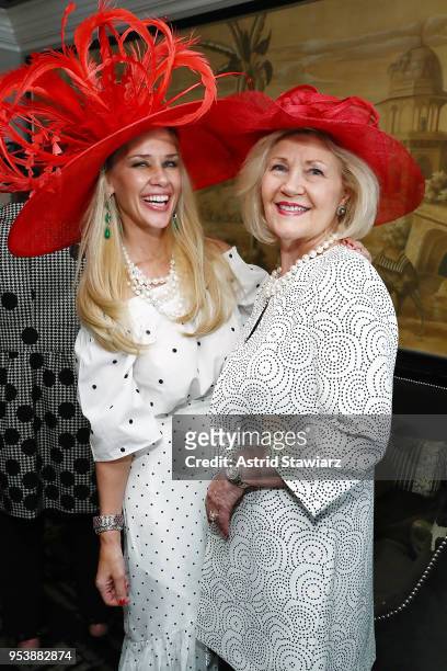 Michelle-Marie Heinemann of Old Fashioned Mom Magazine and Golda Parrott attend the "9th annual Bellini and Bloody Mary Hat Party" At Bar Pleiades on...