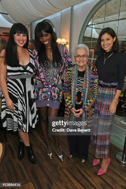 Melissa Hemsley, Lorraine Pascale, Rosita Missoni and Jasmine Hemsley attend a dinner hosted by the Missoni family to launch their new cookbook at...