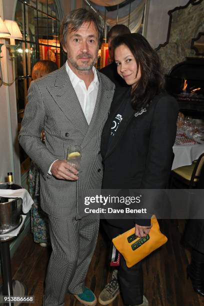 Marc Newson and Charlotte Stockdale attend a dinner hosted by the Missoni family to launch their new cookbook at Daphne's on May 2, 2018 in London,...