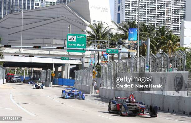 Practice for the 2015 FIA Formula E Miami ePrix in downtown Miami on Saturday, March 14, 2015.