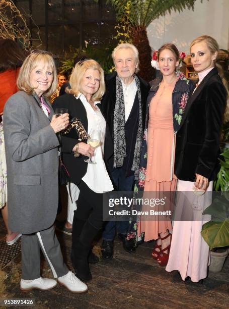 Twiggy Lawson, Jo Miller, guest, Lara Boglione, and Laura Bailey attend the launch of Petersham Nurseries Covent Garden hosted by The Boglione family...