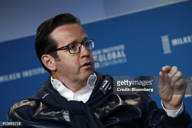 Francois-Henry Bennahmias, chief executive officer of Audemars Piguet Holding SA, speaks during the Milken Institute Global Conference in Beverly...