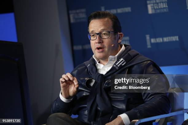 Francois-Henry Bennahmias, chief executive officer of Audemars Piguet Holding SA, speaks during the Milken Institute Global Conference in Beverly...