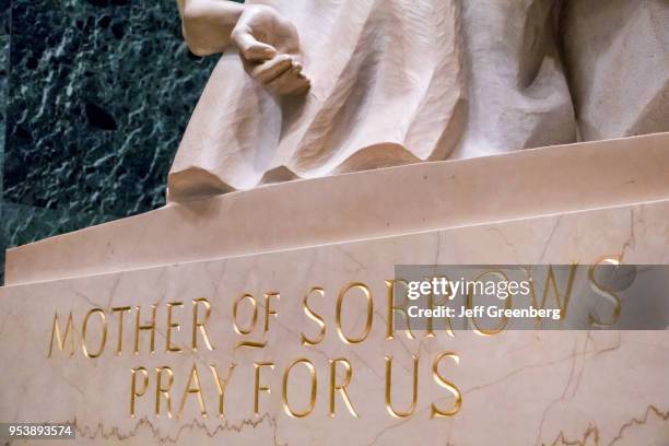 Washington DC, Basilica of the National Shrine of the Immaculate Conception, inscription, Mother of Sorrows Pray for Us.