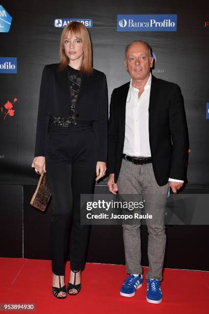 Stefano Gallini-Durante and Gaia Trussardi attend the Riviera International Film Festival on May 2, 2018 in Sestri Levante, Italy.