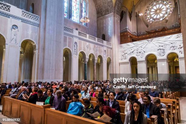 Washington DC, Basilica of the National Shrine of the Immaculate Conception, high school graduation ceremony.