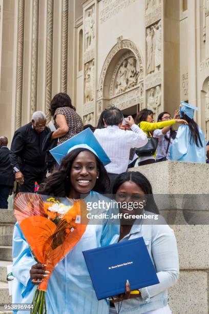 Washington DC, Basilica of the National Shrine of the Immaculate Conception, graduation ceremony, student with Parent.