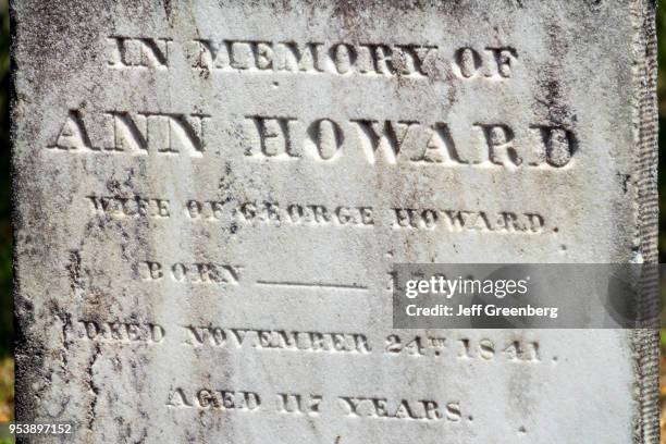 North Carolina, Ocracoke Island, private cemetery, 18th century centenarian headstone.