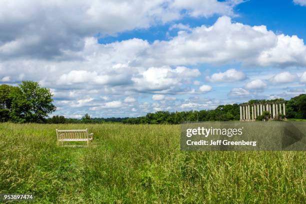 Washington DC, United States National Arboretum, Ellipse Meadow, National Capitol Columns.