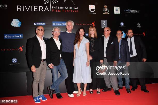 Stefano Gallini Durante, Ed Salomon, Matthew Modine, Cote de Pablo, Gaia Trussardi, Nigel Tapper, John Campisi and Vito D'Onghia attend the Riviera...