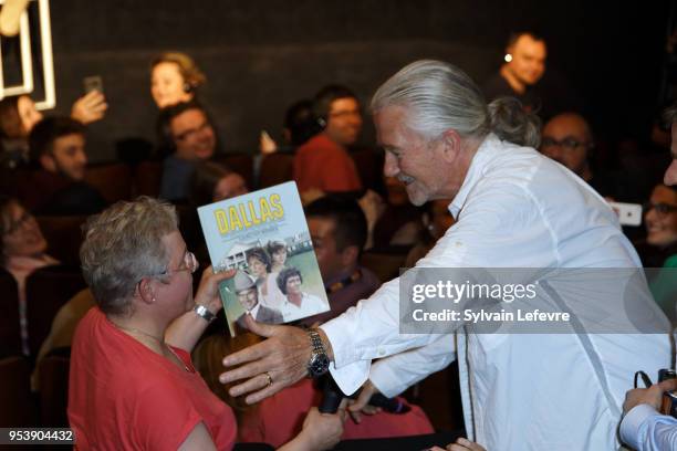 Actor Patrick Duffy attends Q&A as part of Series Mania Lille Hauts de France festival day 6 photocall on May 2, 2018 in Lille, France.