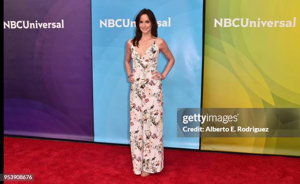 Actress Sarah Wayne Callies attends NBCUniversal's Summer Press Day 2018 at The Universal Studios Backlot on May 2, 2018 in Universal City,...