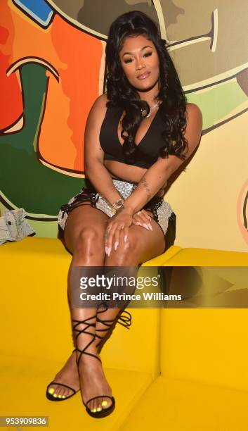 Lira Galore attends a party at Living Room lounge on April 30, 2018 in Atlanta, Georgia.