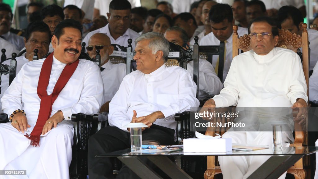 James Peiris Former Sri Lankan President Mahinda Rajapaksa shares a light moment ...